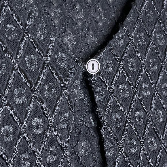 Younique Black Sheer Top With One Button Closure Size Small Made In USA - Picture 6 of 10